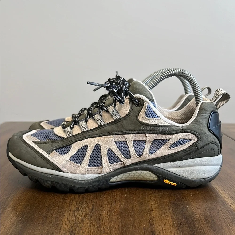 Merrell Women's Gray and Blue Trail Sneakers - Picture 6 of 17